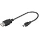 Wentronic USB-Hembra a MiniUSB-Macho 0.2m - Cable USB
